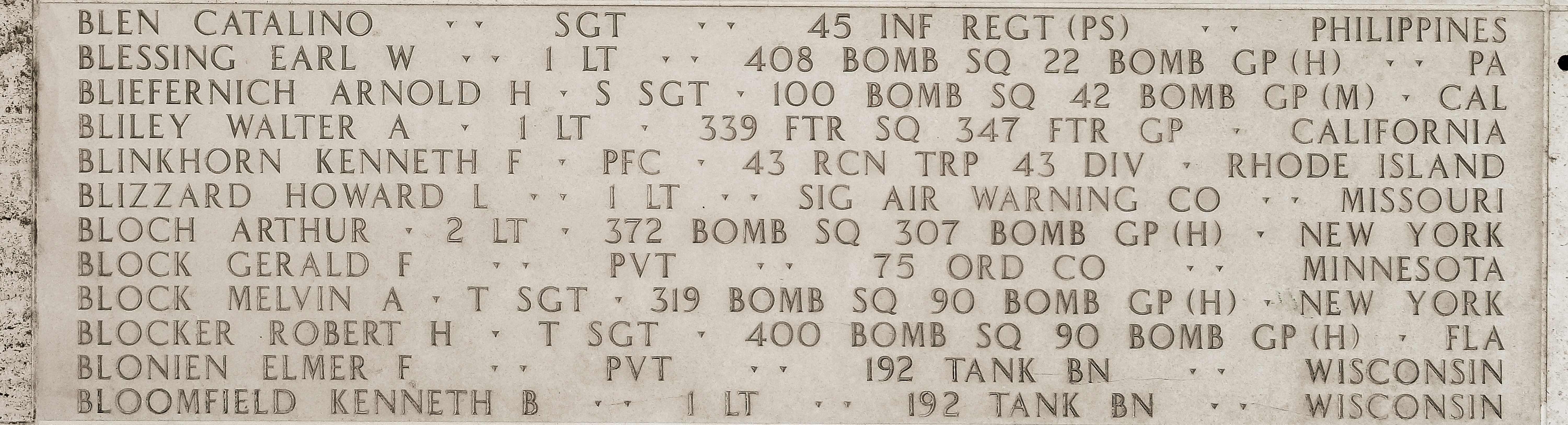 Melvin A. Block, Technical Sergeant